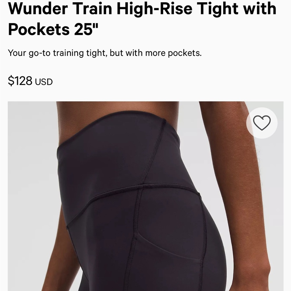 lululemon Wunder Train Leggings Size 18 NWOT